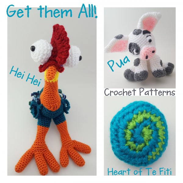 Moana, Hei Hei, Pua Crochet Pattern Bundle – Jasmine Art Works