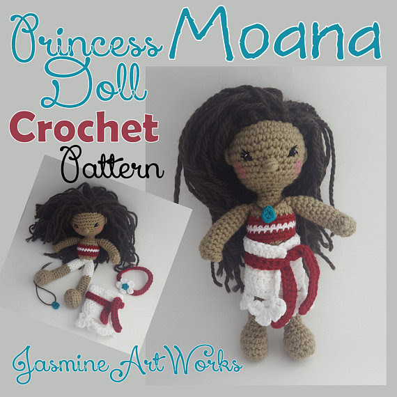 Moana Crochet Amigurumi Doll Pattern PDF (Download Now) 