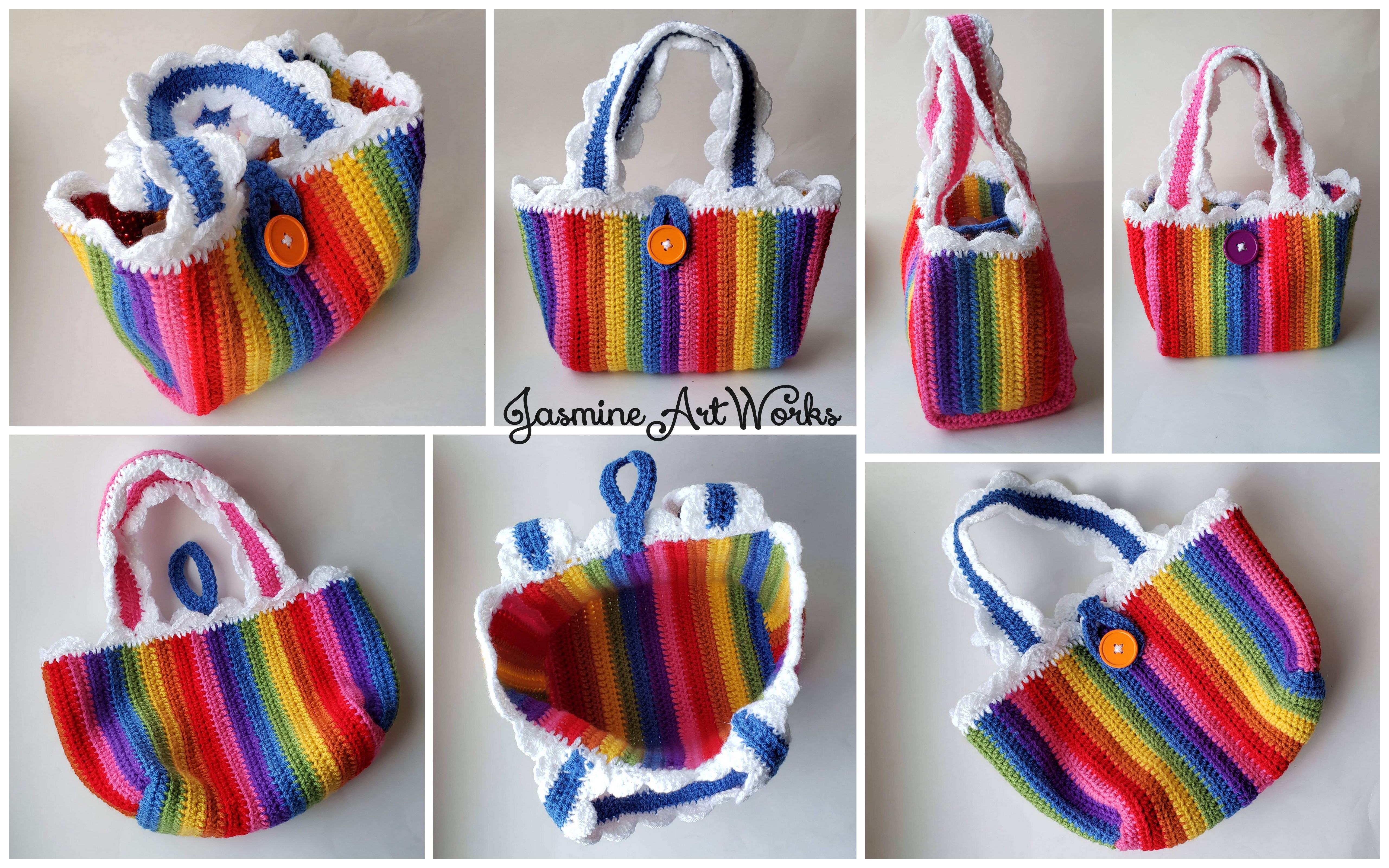Rainbow Purse Crochet Pattern – Jasmine Art Works